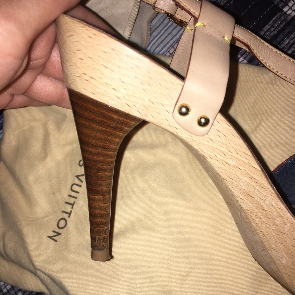 Louis Vuitton denim platform sandals - Picture 5 of 5